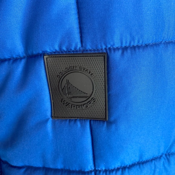 Golden State Warriors Blue NBA Basketball Puffer Vest - Picture 3 of 8